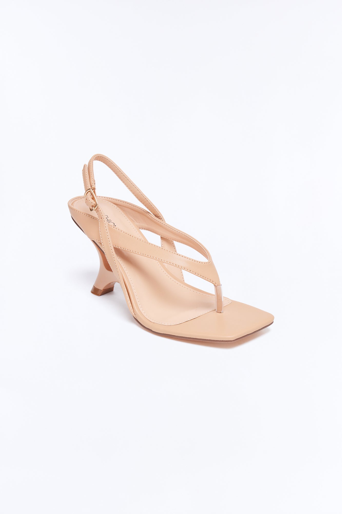 Zoya Thong Slingback Novelty Wedges - Camel