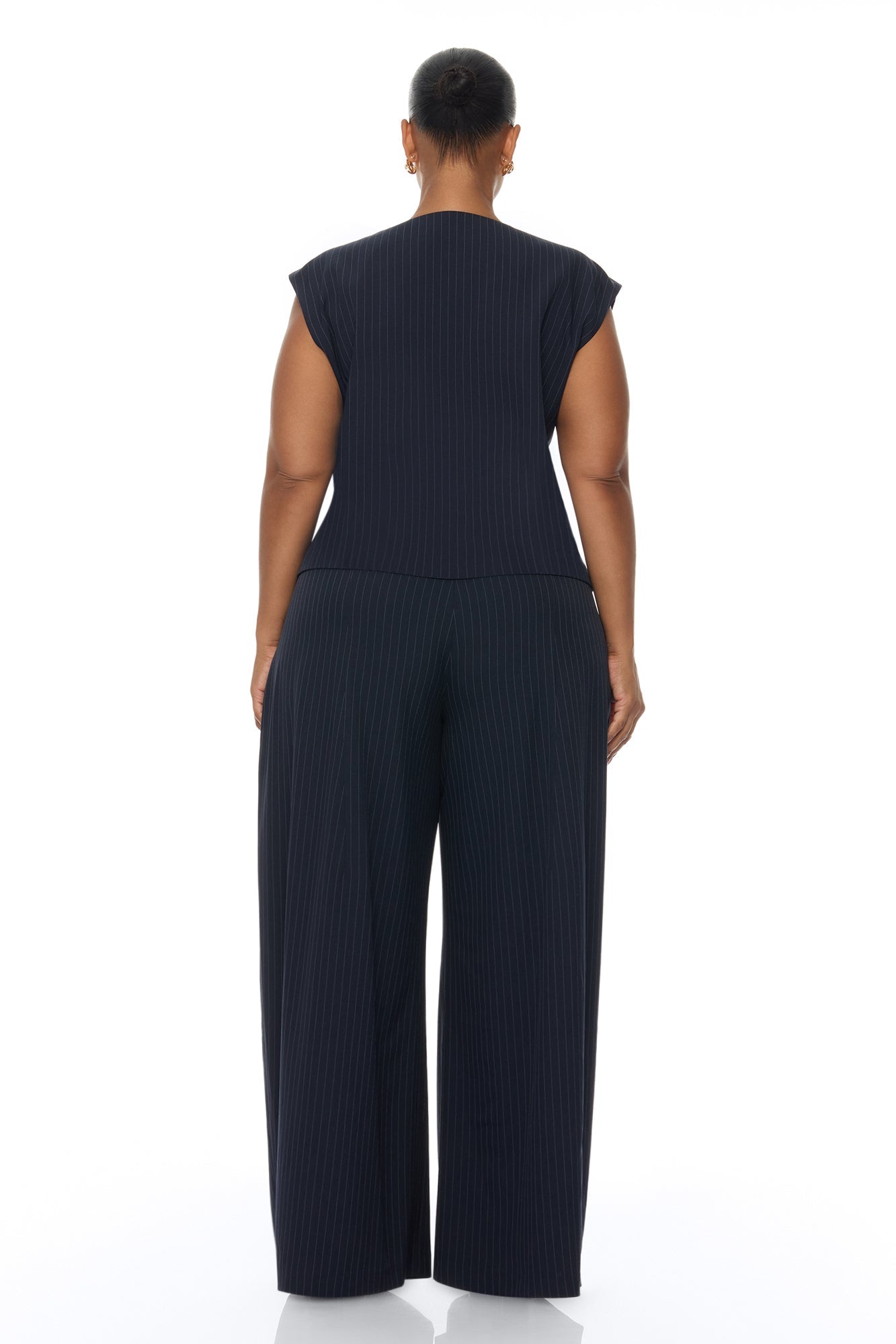Zaya Wide Leg Pant Set - Navy/combo