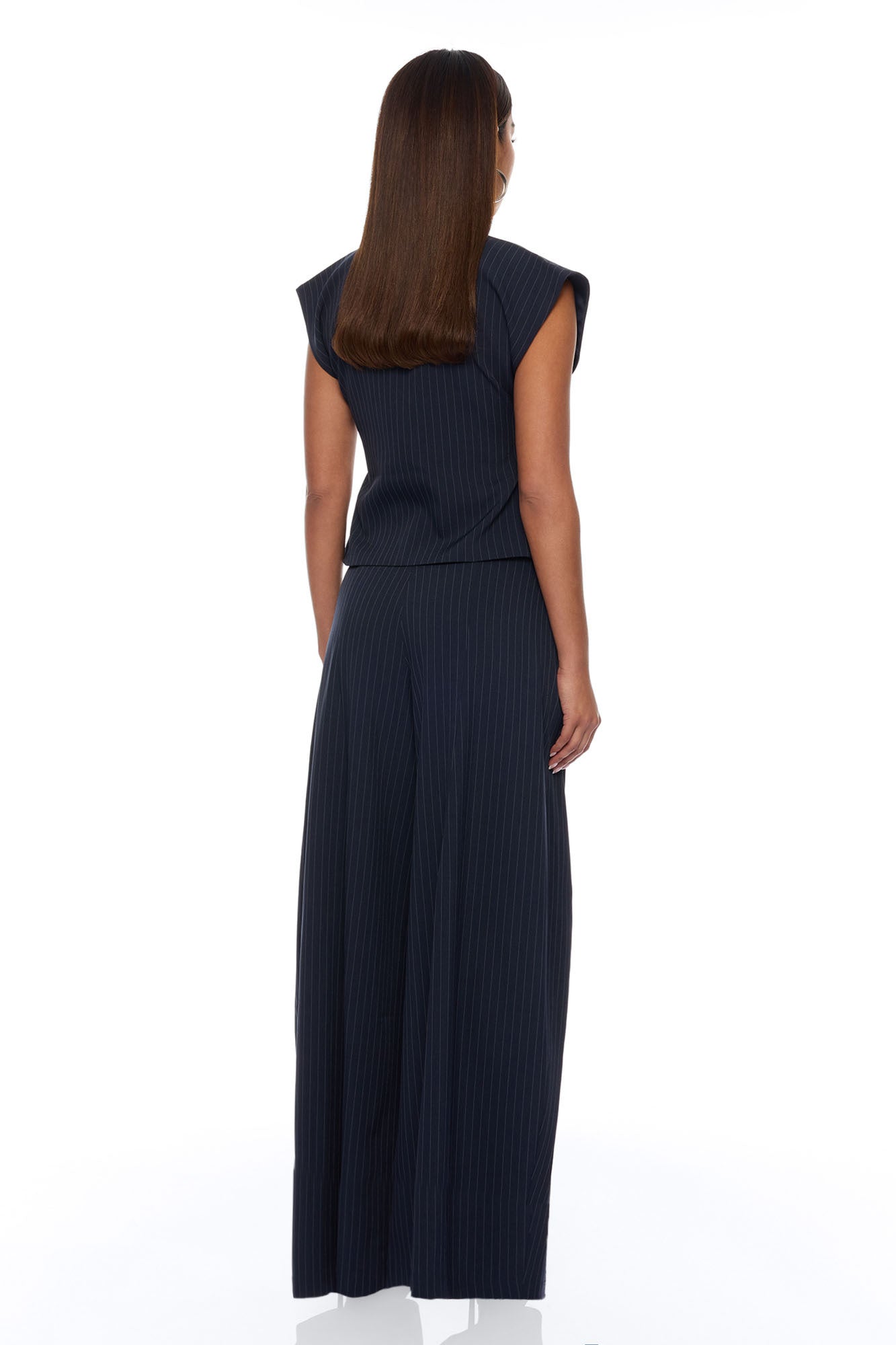 Zaya Wide Leg Pant Set - Navy/combo