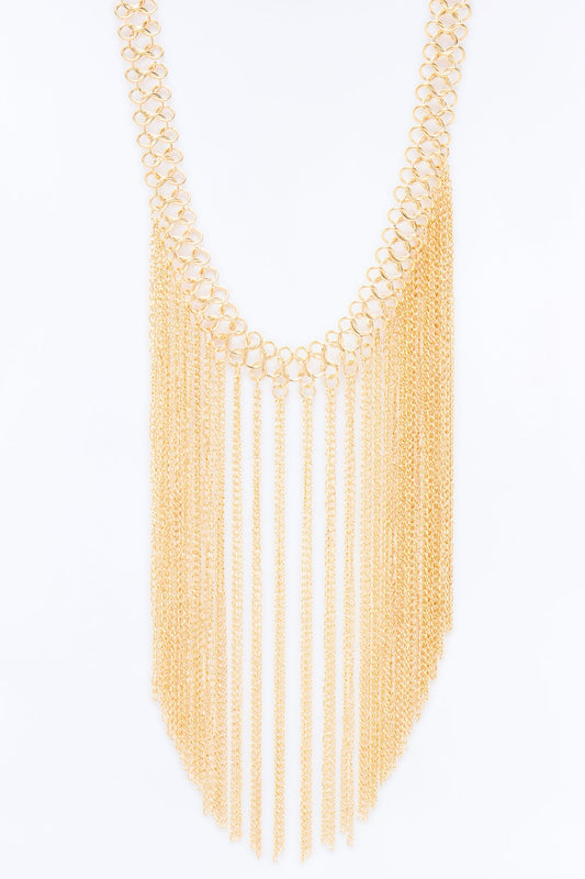 Zaya Fringe Necklace - Gold