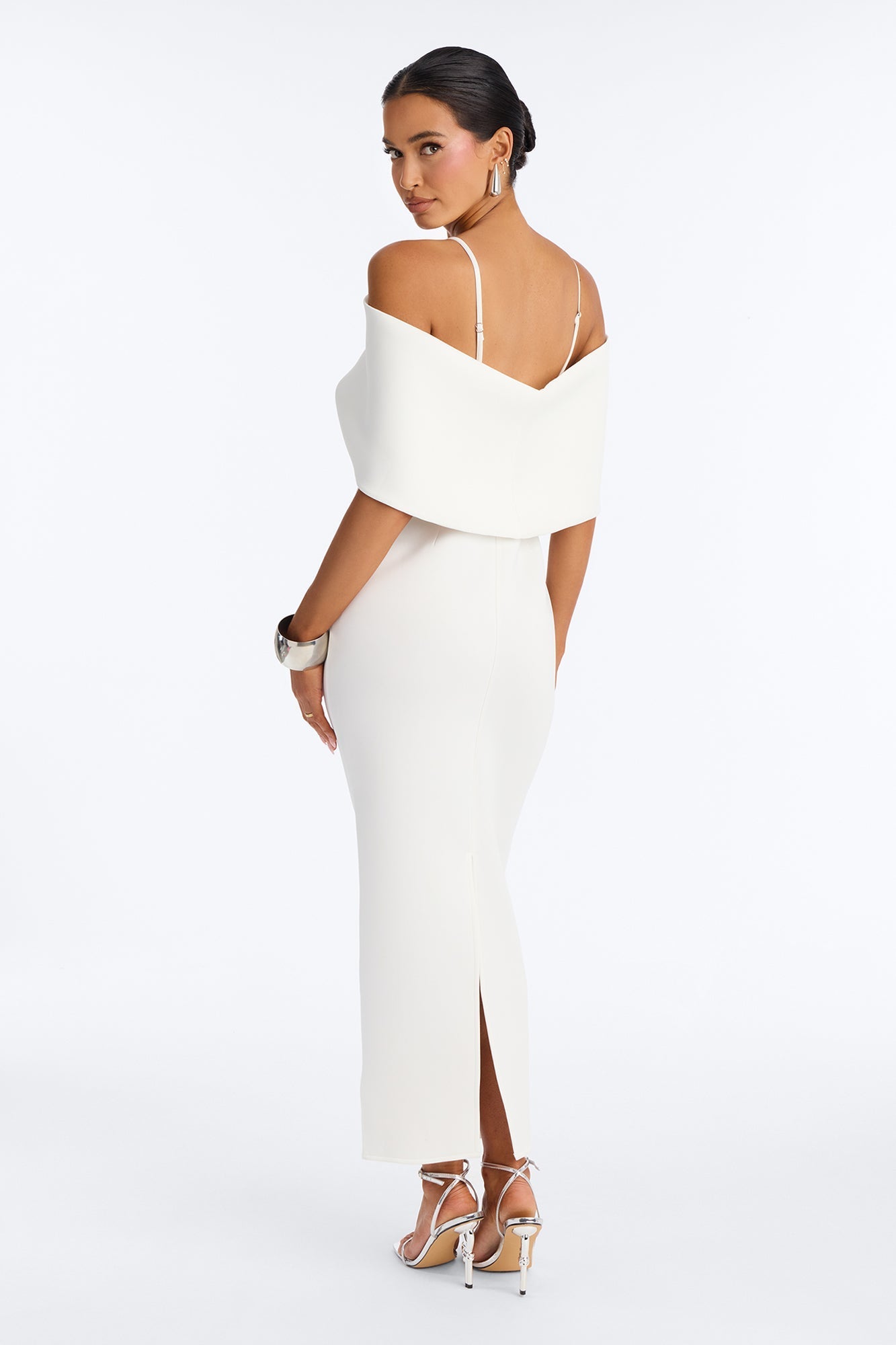 Last Call Scuba Maxi Dress - White